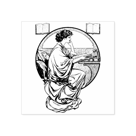 アールヌーボー読ズ・ブックス・ゴム・スタンプ ラバースタンプ (インプリント)