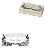 アールヌーボー調の孔雀ラベルまたは便箋 ラバースタンプ (押印)