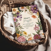 アールヌーボー赤ビクトリアンちゃんシャワーおむつラッフル エンクロージャーカード