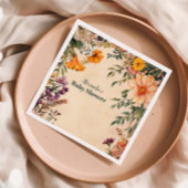 アールヌーボー赤ビクトリアンちゃんシャワー スタンダードカクテルナプキン