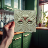 アールヌーボー赤面アラバスターフローラ タイル