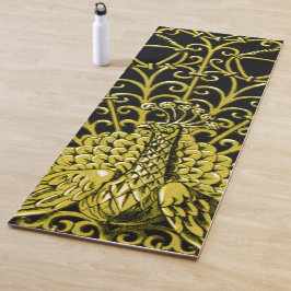 アールヌーボー金ゴールドピーコック ヨガマット