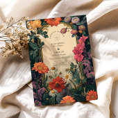 アールヌーボー金ゴールドフレ結婚ーム 招待状