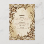 アールヌーボー金ゴールドボ結婚タニカル エンクロージャーカード (正面)