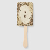 アールヌーボー金ゴールドボ結婚タニカル ハンドファン (正面)