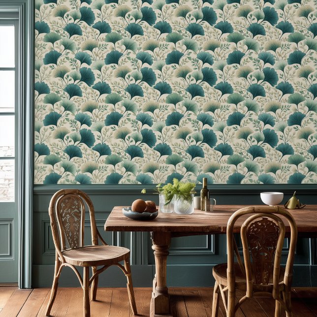 アールヌーボー銀杏リーフ壁紙 壁紙 (クリエイターアップロード済み)