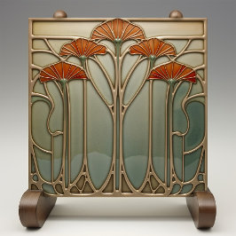 アールヌーボー開花[セット2/4枚] タイル