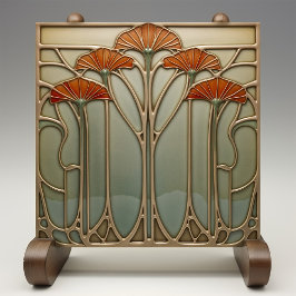 アールヌーボー開花[セット4/4枚] タイル