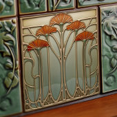 アールヌーボー開花[セット4/4枚] タイル