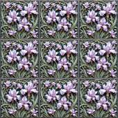 アールヌーボー開花 タイル