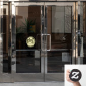 アールヌーボー雪球体 ウィンドウサイン (オフィスドア)