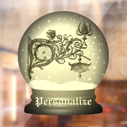 アールヌーボー雪球体 ウィンドウサイン (シート2)