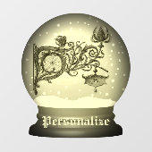 アールヌーボー雪球体 ウィンドウサイン (シート)