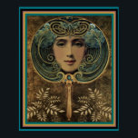 アールヌーボー顔鏡16 x 20ポスター ポスター<br><div class="desc">アールヌーボーユニーク顔鏡ポスター対策16 x 20.</div>