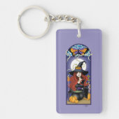 アールヌーボー魔女パープル キーホルダー (正面)