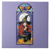 アールヌーボー魔女 タイル (正面)