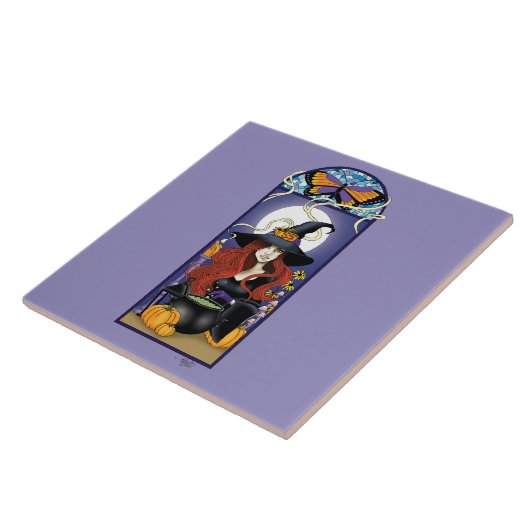 アールヌーボー魔女 タイル (側面)