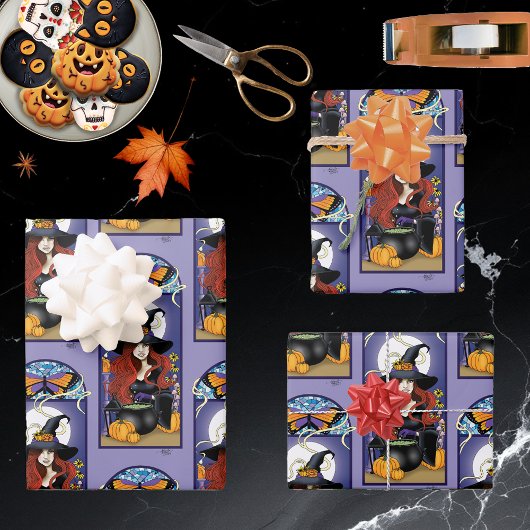 アールヌーボー魔女 ラッピングペーパーシート