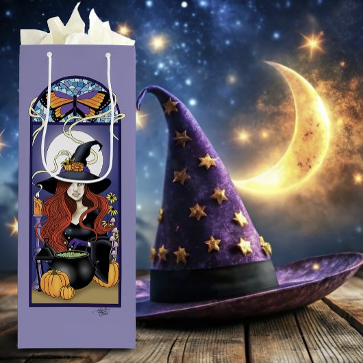 アールヌーボー魔女 ワインギフトバッグ