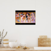 アールヌーボー鮮やかな色4シーズンズウィメンズ ポスター (キッチン)