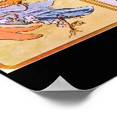 アールヌーボー鮮やかな色4シーズンズウィメンズ ポスター (角)