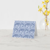 アールヌーボー鳥の木の模様ノートカード カード (黄色い花)