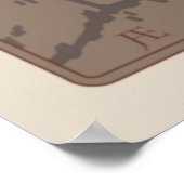 アールヌーボー鹿の毛皮のポスター ポスター (角)