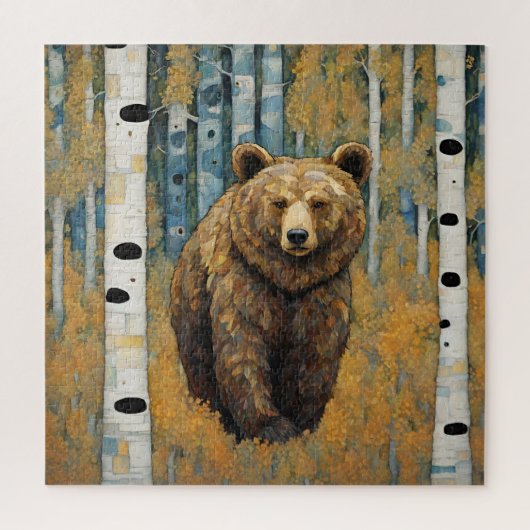 アールヌーボー黒熊 ジグソーパズル (縦)