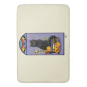 アールヌーボー黒猫 バスマット (正面縦)