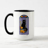 アールヌーボー黒猫 マグカップ (左)