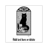 アールヌーボー黒猫 ラバースタンプ (インプリント)
