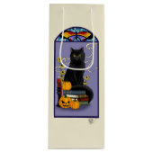 アールヌーボー黒猫 ワインギフトバッグ (正面)