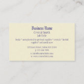 アールヌーボー黒猫 名刺 (裏面)