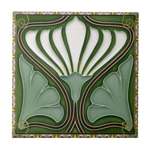 アールヌーボー001 タイル (正面)