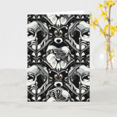 アールヌーボー18グリーティングカー空白のド カード (黄色い花)