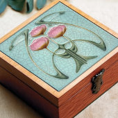 アールヌーボー1890年代ペニーズギボンズのトリオ タイル