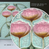 アールヌーボー1890年代ペニーズギボンズのトリオ タイル