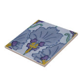 アールヌーボー1900パープルフローラレプロベルギー タイル (側面)