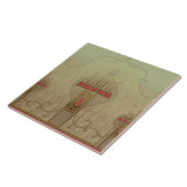 アールヌーボー1915ミッションスタイルフローラフリーズ タイル (側面)