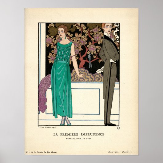 アールヌーボー1920イラストレーションバイジョージバービエ ポスター (正面)