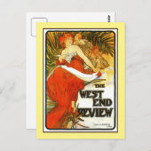 アールヌーボー・アルフォンスミュシャ、イギリスの雑誌 ポストカード (正面/裏面)