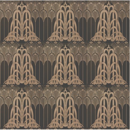 アールヌーボー，アートデコ，ブラック，ブロンエレガントス，シック，パット シール (正面)