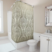 アールヌーボー，アートデコ，金ゴールドカラー，ヴィンテージ,フローラ シャワーカーテン (インサイチュ)