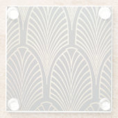 アールヌーボー,アールデコ,ファンパターン,ブロンズ,金ゴールド,bl ガラスコースター (裏面)