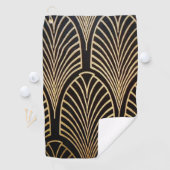 アールヌーボー，アールデコ，ファンパターン，ブロンズ，金ゴールド,bl ゴルフタオル (インサイチュ)