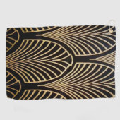 アールヌーボー，アールデコ，ファンパターン，ブロンズ，金ゴールド,bl ゴルフタオル (横)