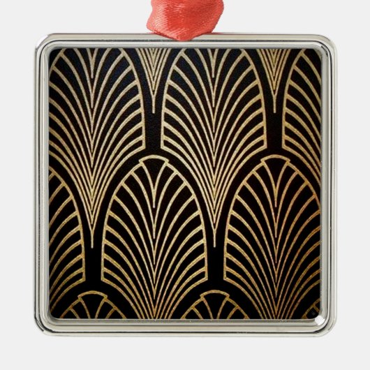 アールヌーボー,アールデコ,ファンパターン,ブロンズ,金ゴールド,bl メタルオーナメント (正面)