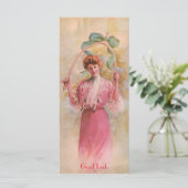 アールヌーボー・ウィッシュボーン・グッドラックの女性 カード (スタンド正面)