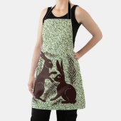 アールヌーボー・ウサギ・ド・モーガン・モリス・ペア エプロン (インサイチュ)