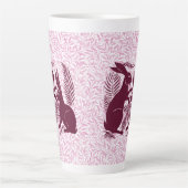 アールヌーボー・ウサギ・ド・モーガン・モリス・ペア カフェラテマグ (正面)